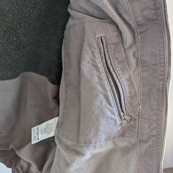 Carhartt Ladies Full Swing Loose Fit Washed Duck Sherpa Lined Jacket - L (12-14) - Picture 5 of 9